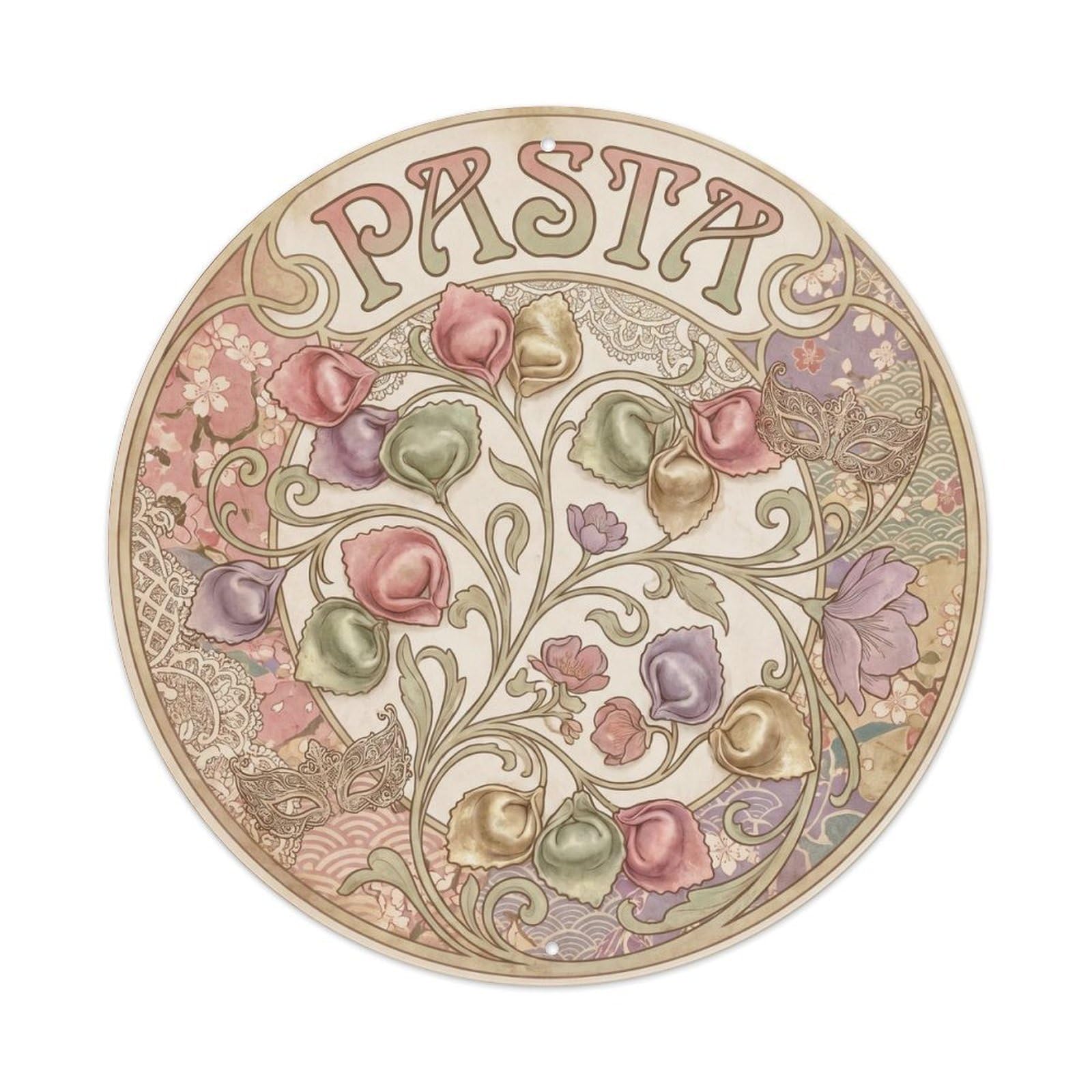 Pasta Lunch Vintage Trattoria Food Culture Metal Tin Sign