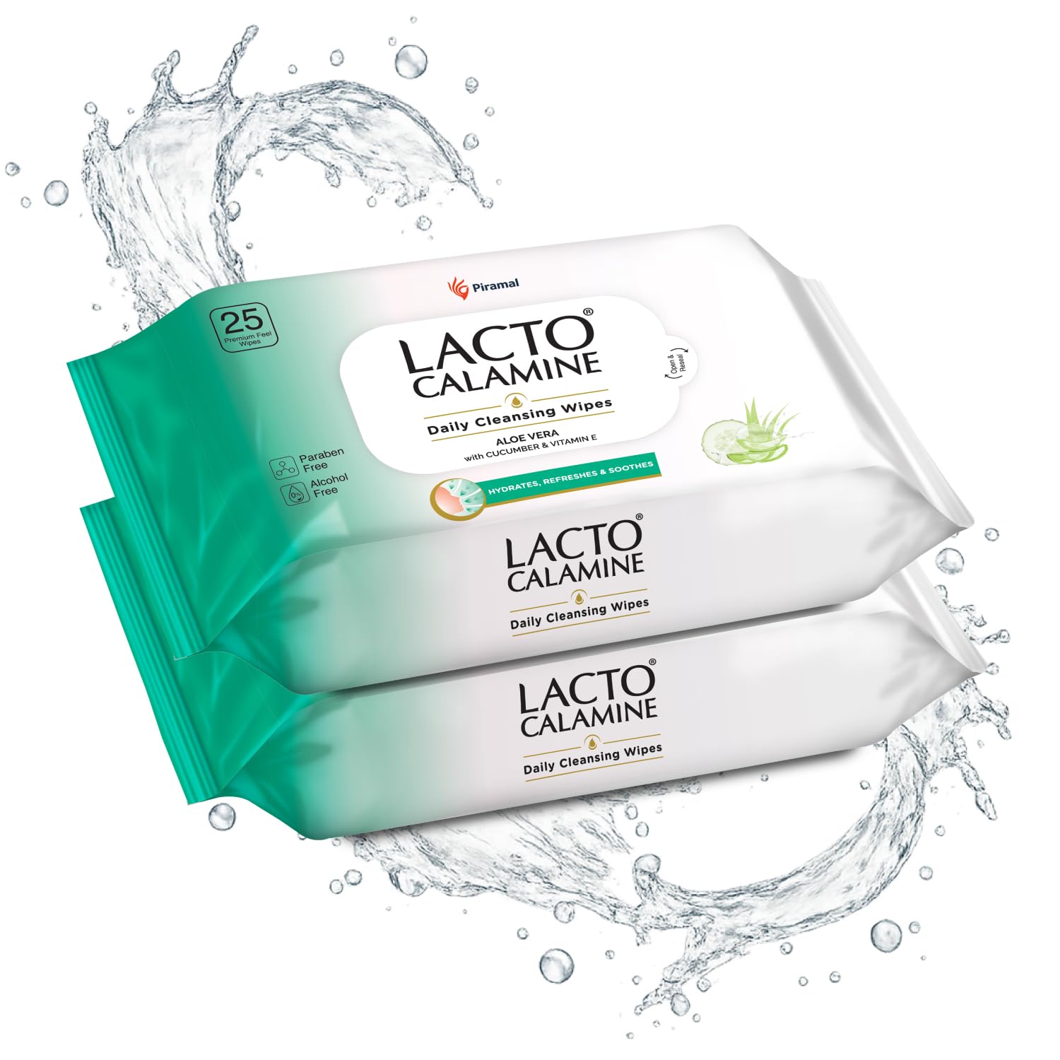 Lacto Calamine Daily Cleansing Facial Wipes 25N Each - Pack of 2 | Wet Wipes for Face with Aloe Vera, Cucumber & Vitamin E | Makeup Remover Wipes| Hydrating,Refreshing, Soothing|Paraben & Alcohol Free-picture-23