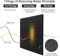 Vista 5 de 16 paneles de pared insonorizados de grado profesional, paneles acústicos, paneles de sonido de primera calidad, mejor que la espuma, diseño