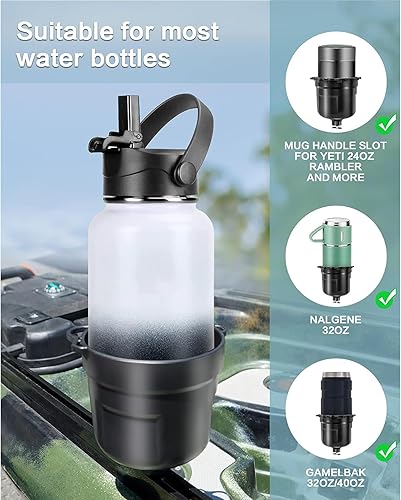 Miniatura 3 de Portavasos para kayak multifuncional, se adapta a botellas de agua, bebidas, herramienta de pesca, instalación de montaje en pista de kayak,