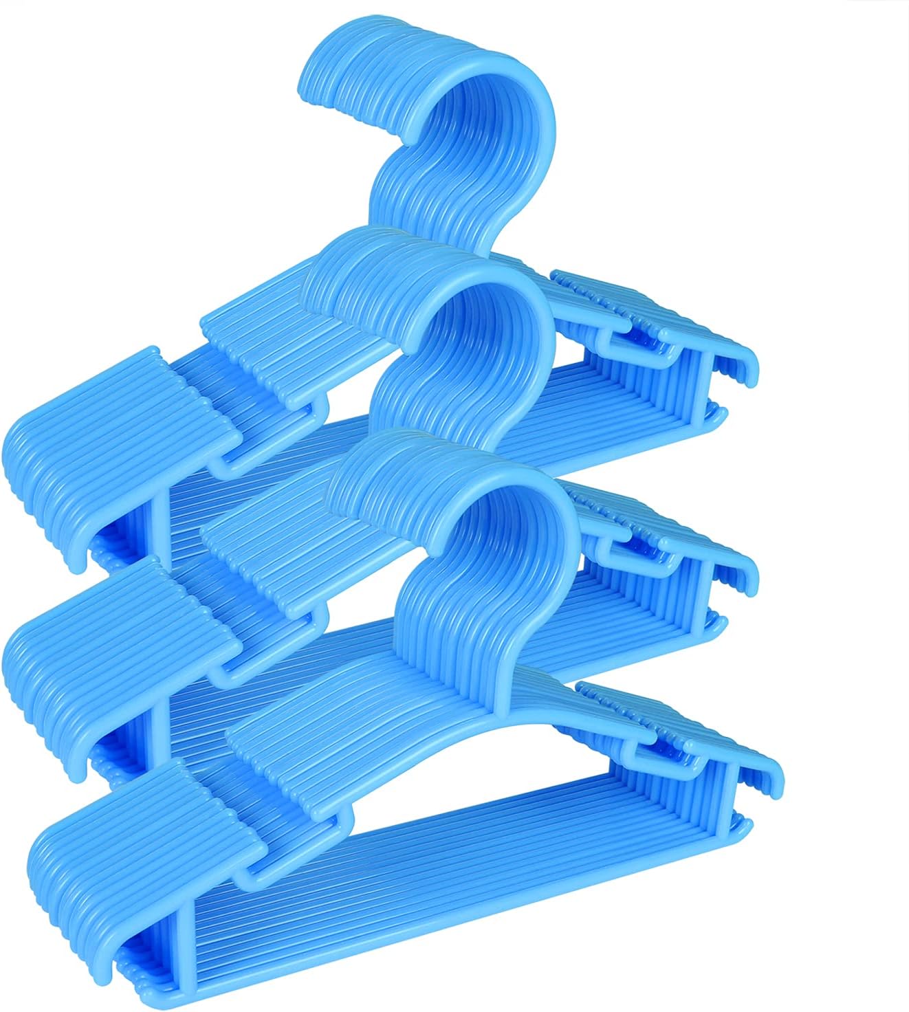 Baby Hangers for Clothes 60 Pack Baby Coat Hanger Childrens Hangers Blue Toddler Hangers Plastic