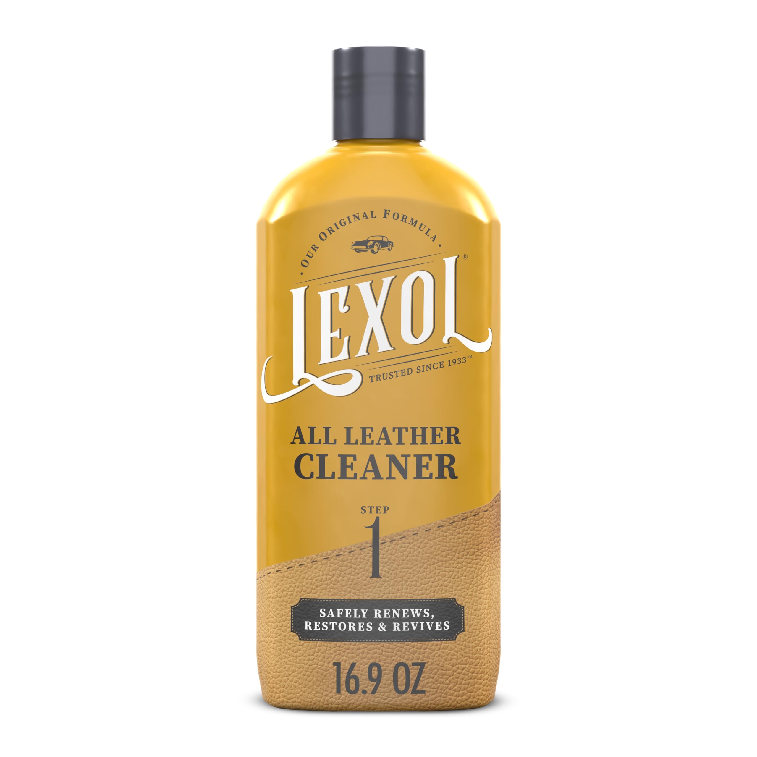 Lexol Pflegespülungs-Set, Verwendung auf Auto, Leder, Möbel, Schuhe, Taschen und Zubehör, schnelles und einfaches Schritt-Regime, 237 ml Flaschen, inkl. zwei Applikationsschwämmen.