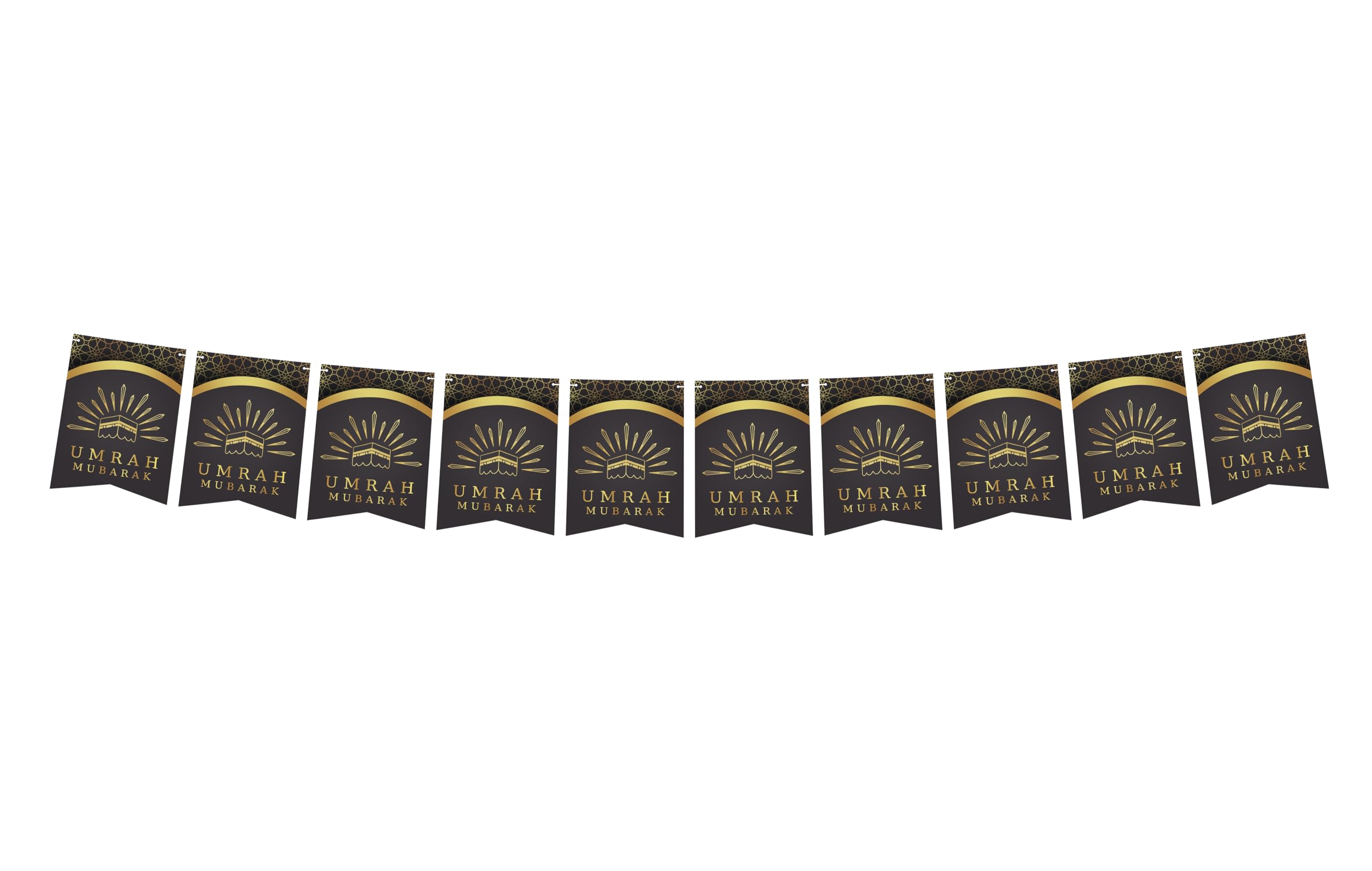 Umrah Mubarak Banner – Wimpelkette Für Umrah-Feiern, Geburtstag, Verlobung, Partydekoration