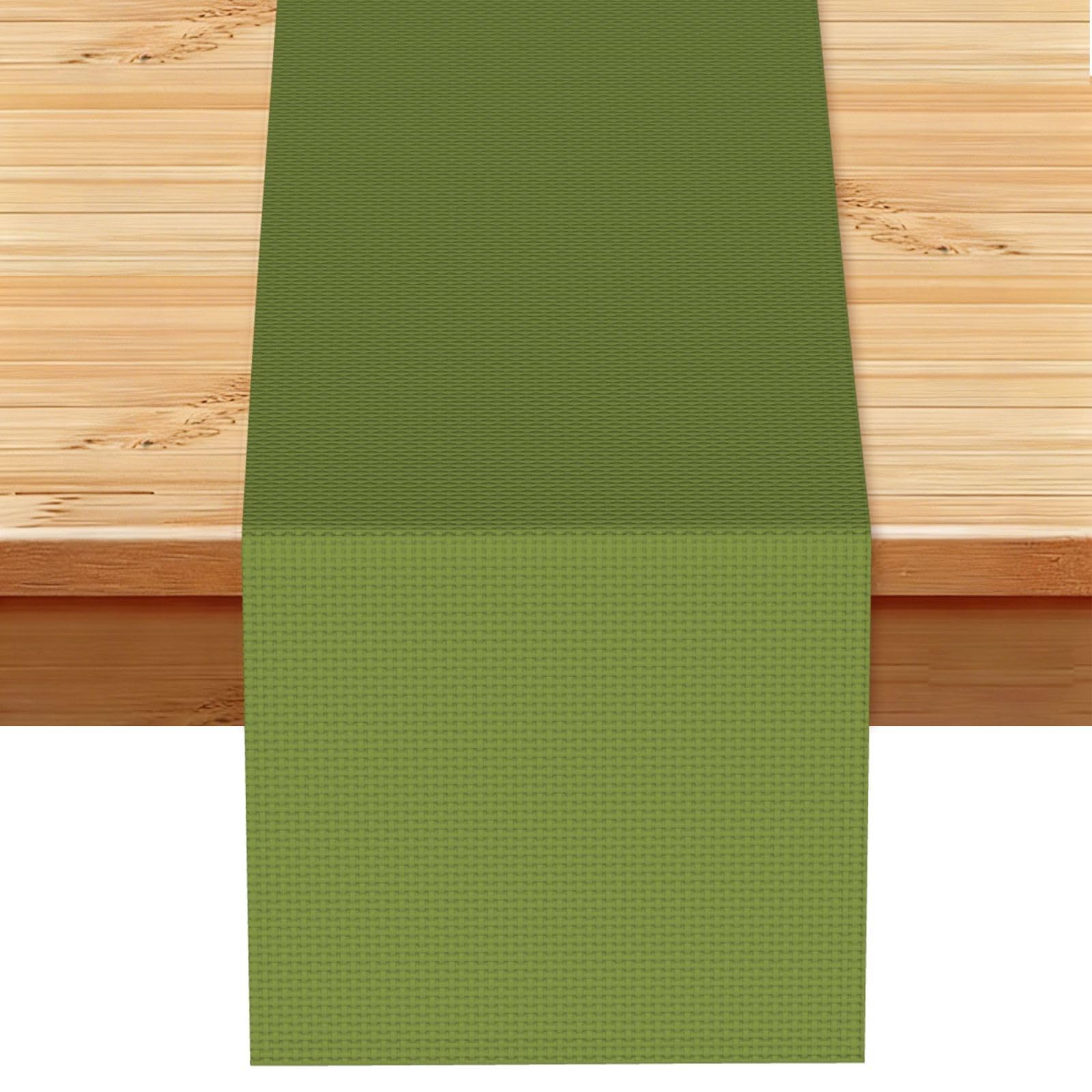 Solid dark green Table Runner 13x72 Inch Dining Decor