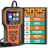 OBD2 Scanner, Professional Code Reader for Check Engine Light/Oil Light Reset, Enhanced OBDII Scan Tool, Fast and Accurate Fault Diagnostic Scan Tool for Car 1996+, 2.8'' Color Screen (Orange)
