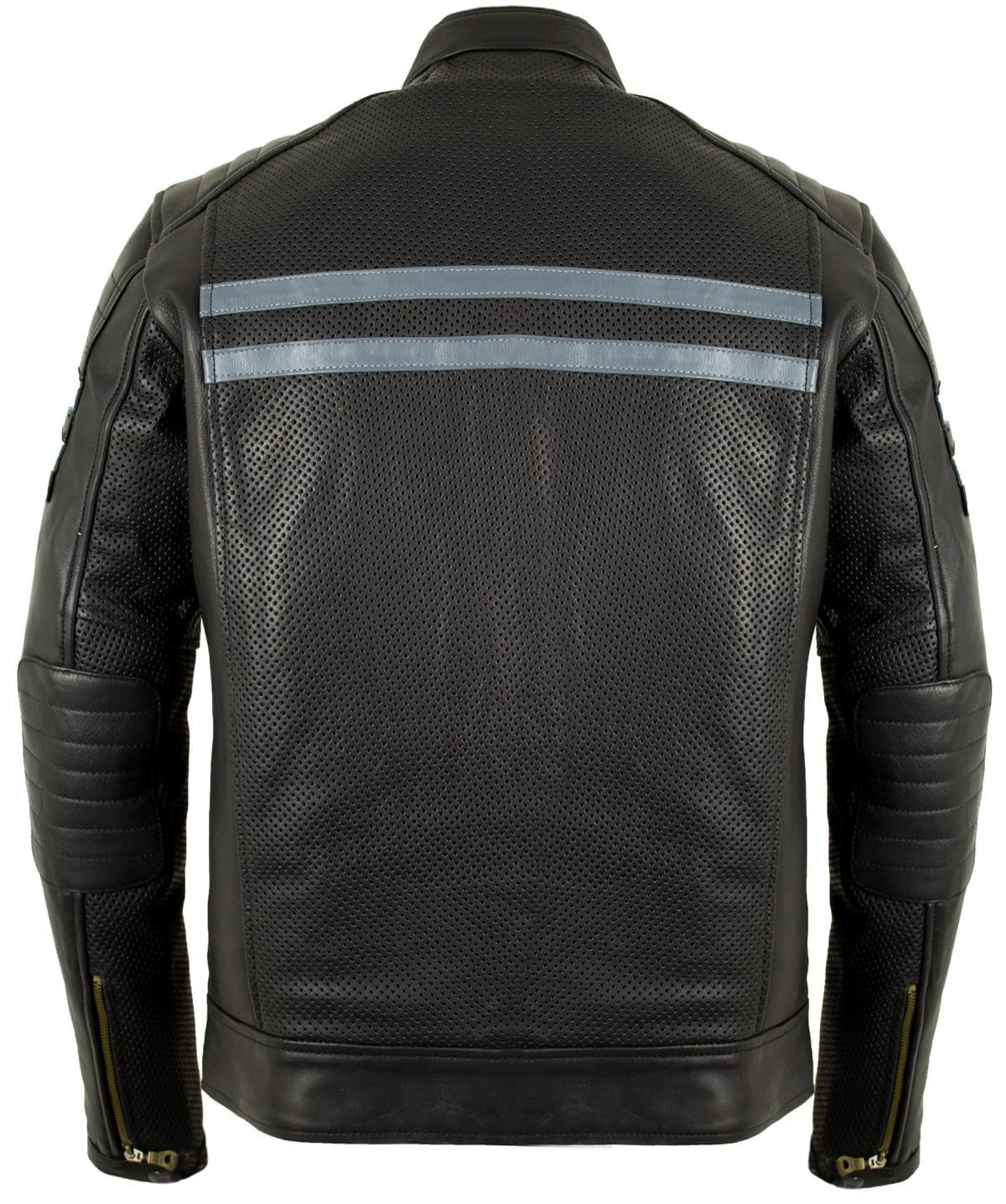 Perforierte Motorrad Lederjacke, aus Rindsleder, mit Protektoren