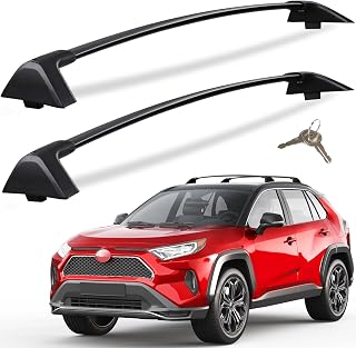 KINGGERI 260lbs Lockable Roof Rack Crossbars for Toyota RAV4 2019-2025 - Heavy Duty Anti-Theft Aluminum Fits Flush Rail LE/XLE/XSE/Limited/Hybrid