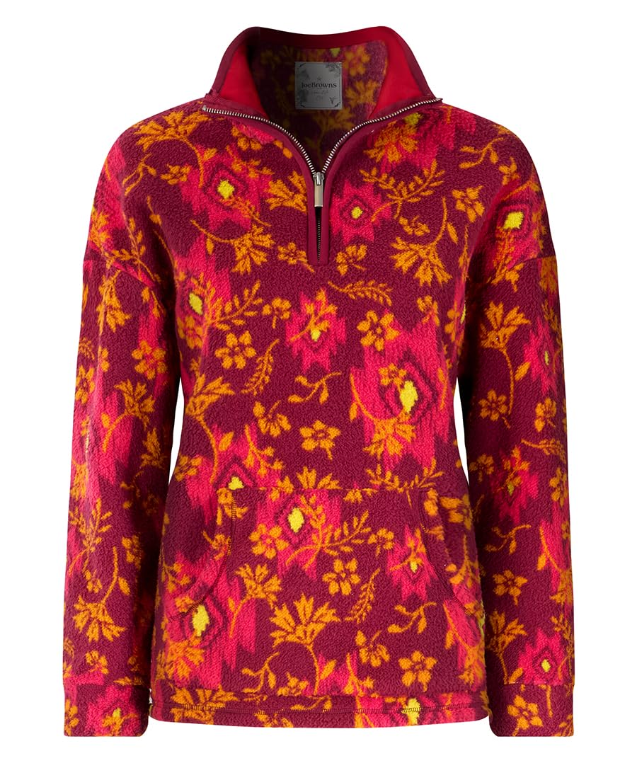 Joe Browns Women's Funnel Neck Fleece Top, Regular, Multicolor, UK 12