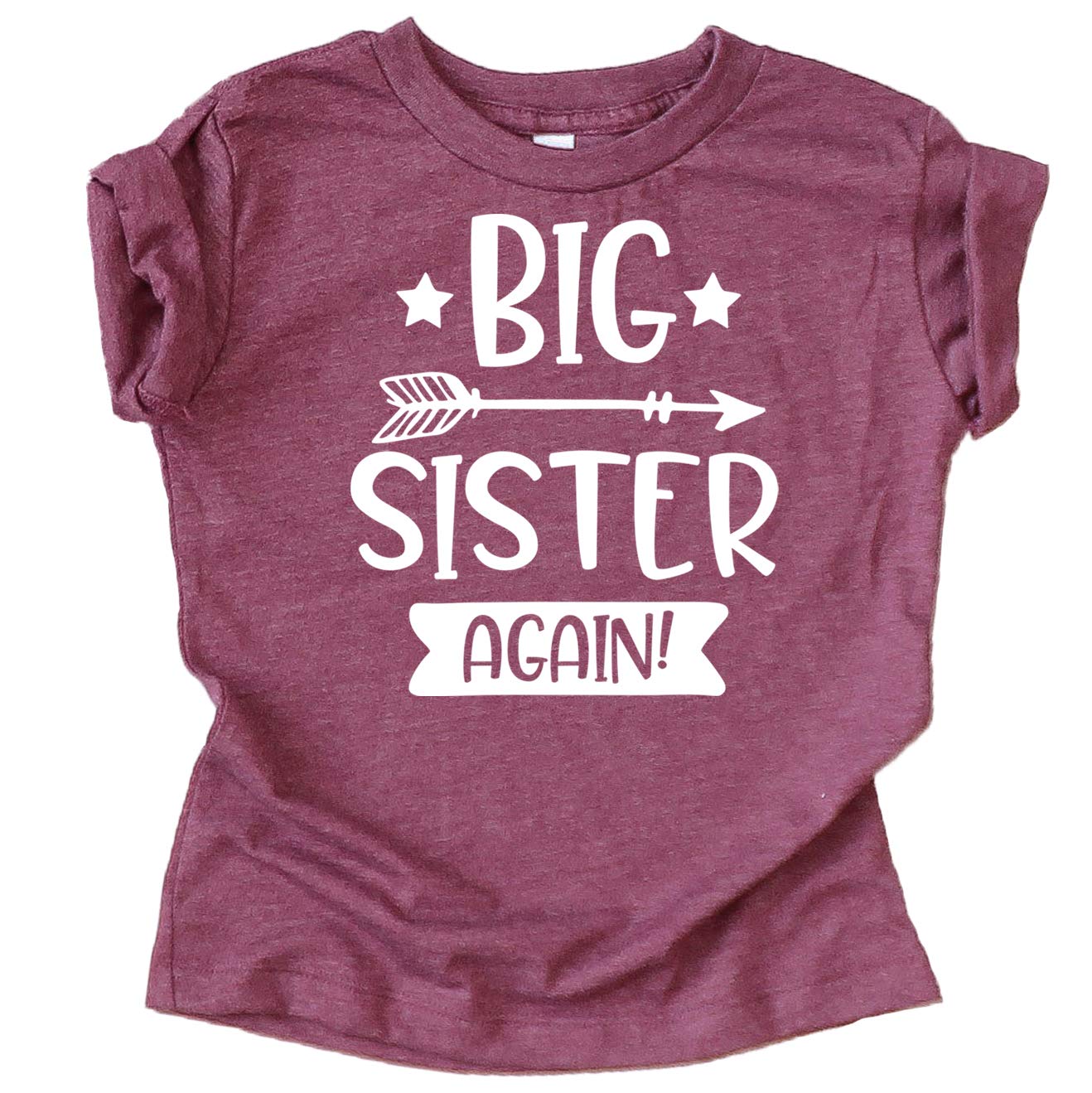 Olive Loves AppleArrow Big Sister Again Sibling Announcement Shirts for Baby and Toddler Girls Sibling Outfits