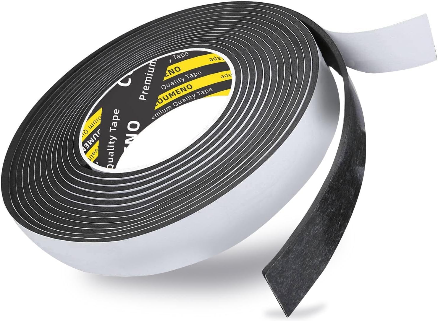 EVA Foam Weatherstrip Tape,Door Window Seal,White,1in x16.4FT