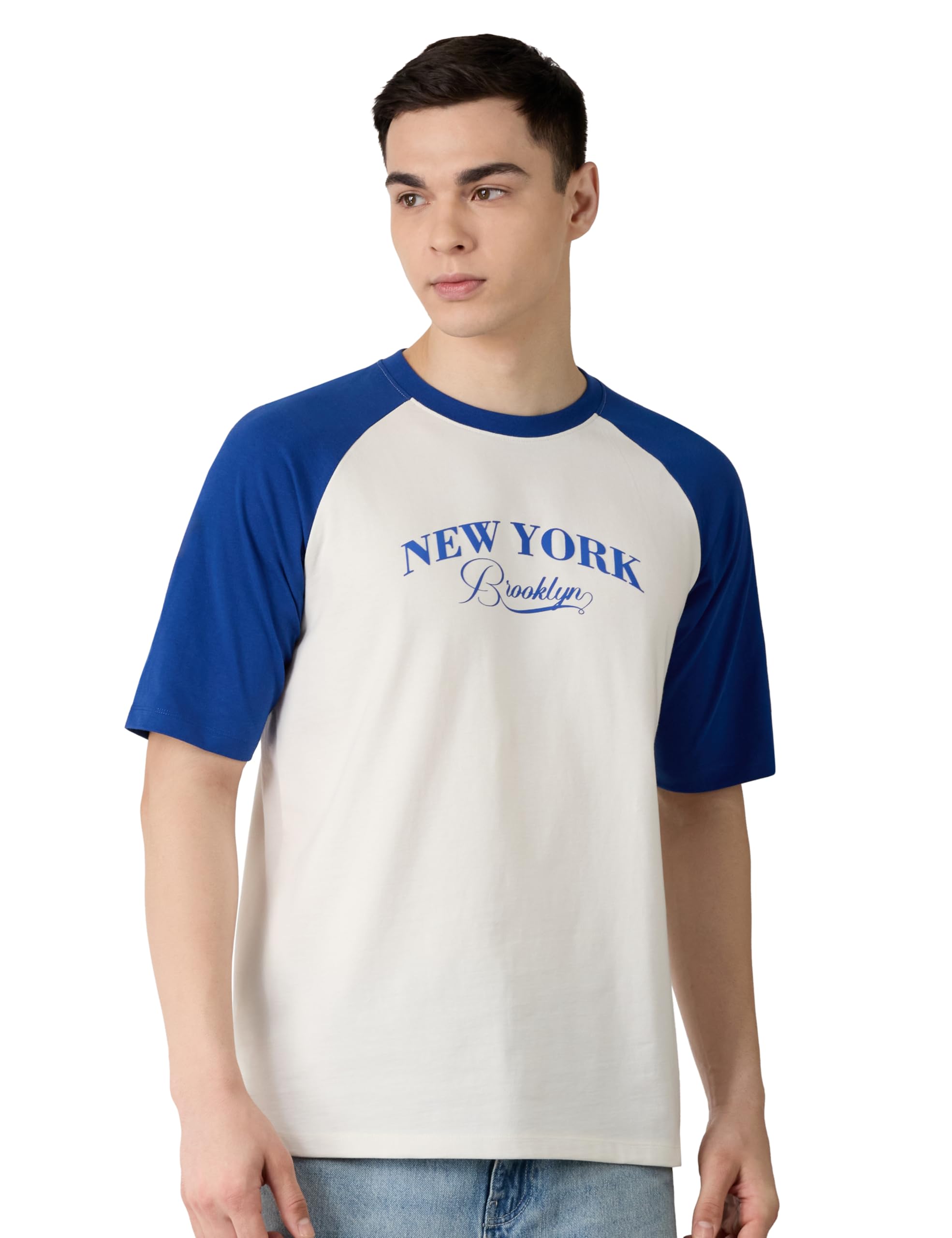 amazon brand - symbol Men Ragon Oversized Fit T-Shirt | Half Sleeves | Printed | Available in Plus Size-picture-55