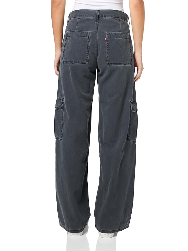 Levi's Women's Superlow Loose Cargo Pants, (New) Meteorite Pigment, 30 Regular by Levi's - Used condition - Image 2