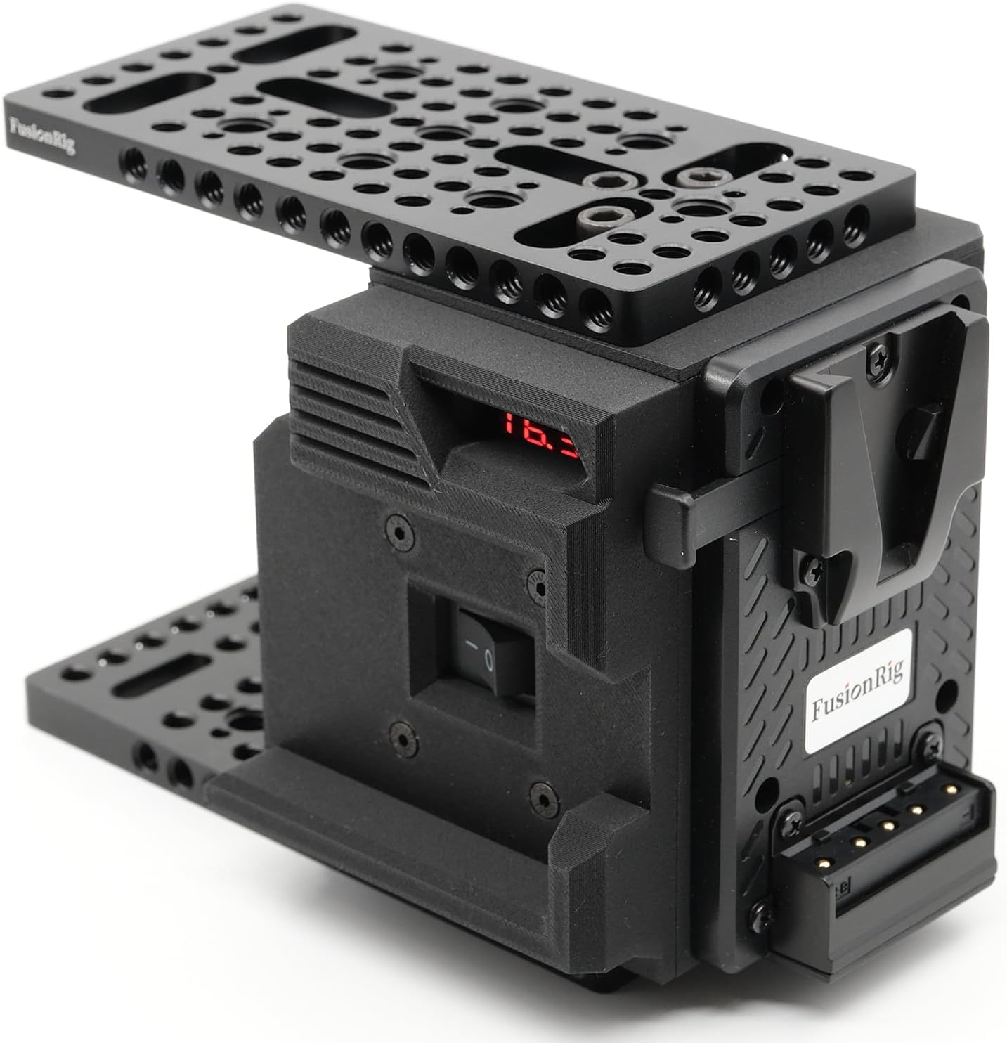 FusionRig FX3/FX30 New Camera Cage Extension Module Accessories cage Expansion kit Build-in Voltage Display with 4 D-Tap,Dual USB-C Ports