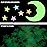 Glow in The Dark Stars and Moon for Ceiling - 200 Pcs Colorful 3D Glowing Stars for Kids Room Decor - Luminous Stickers Create a Realistic Starry Sky Ceiling Decor