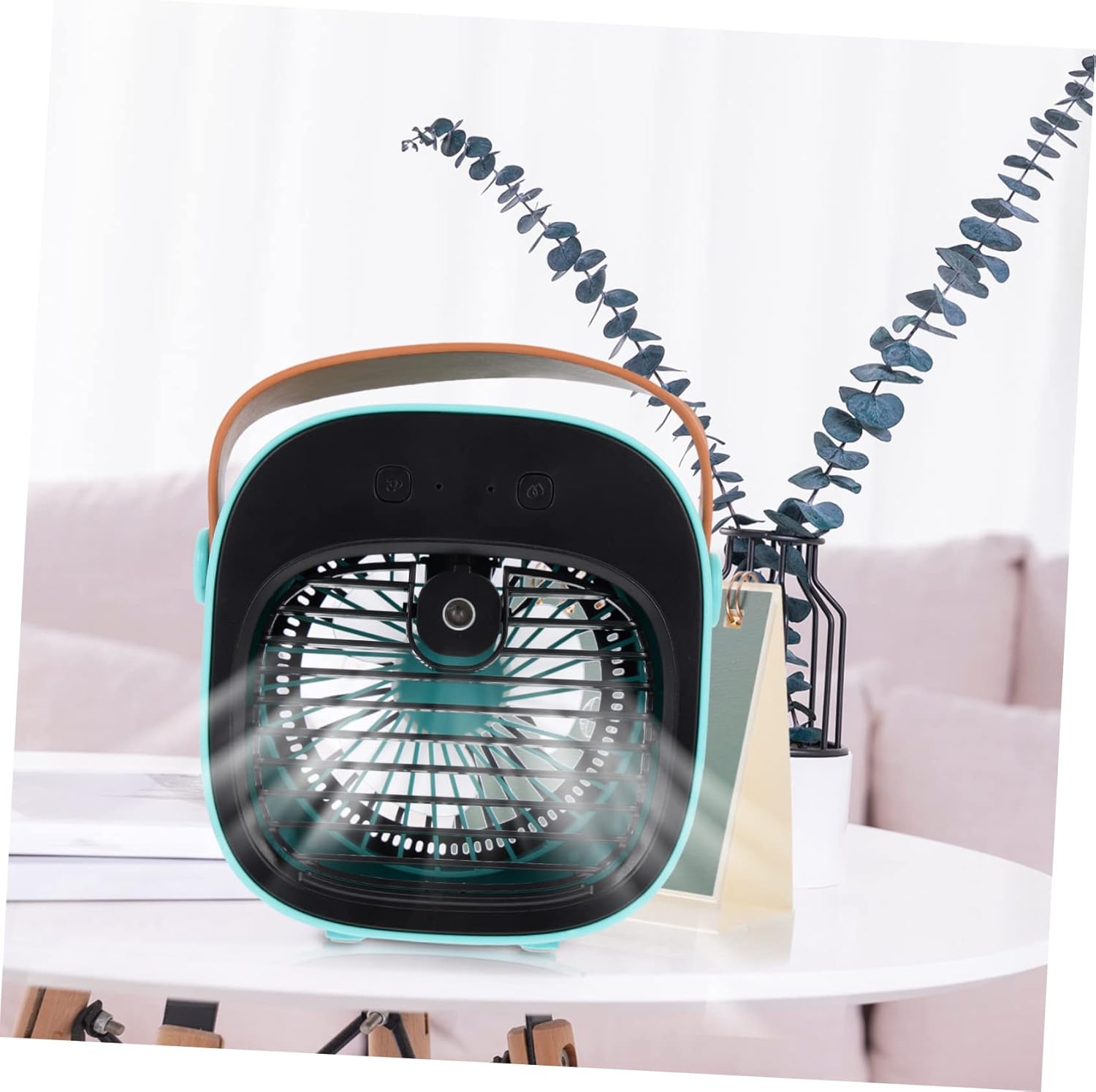 Portable USB Powered Table Cooling Fan with Speed Air Circulator Compact Desktop Air Cooler for Office Home Travel and Dorm Use Blue Mini Fan