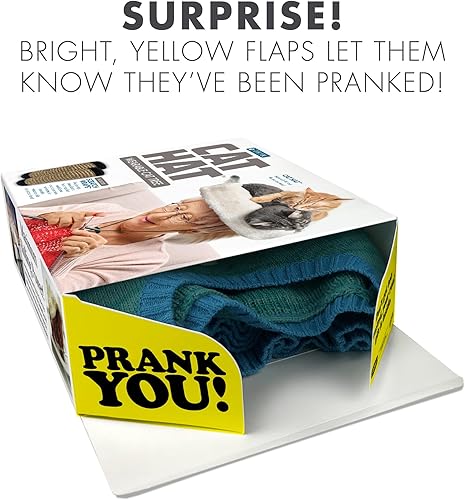 Miniatura 3 de Prank Pack Caja de regalo de broma, sombrero de gato, envuelve tu regalo real en una divertida caja de regalo auténtica de broma y broma, caja de
