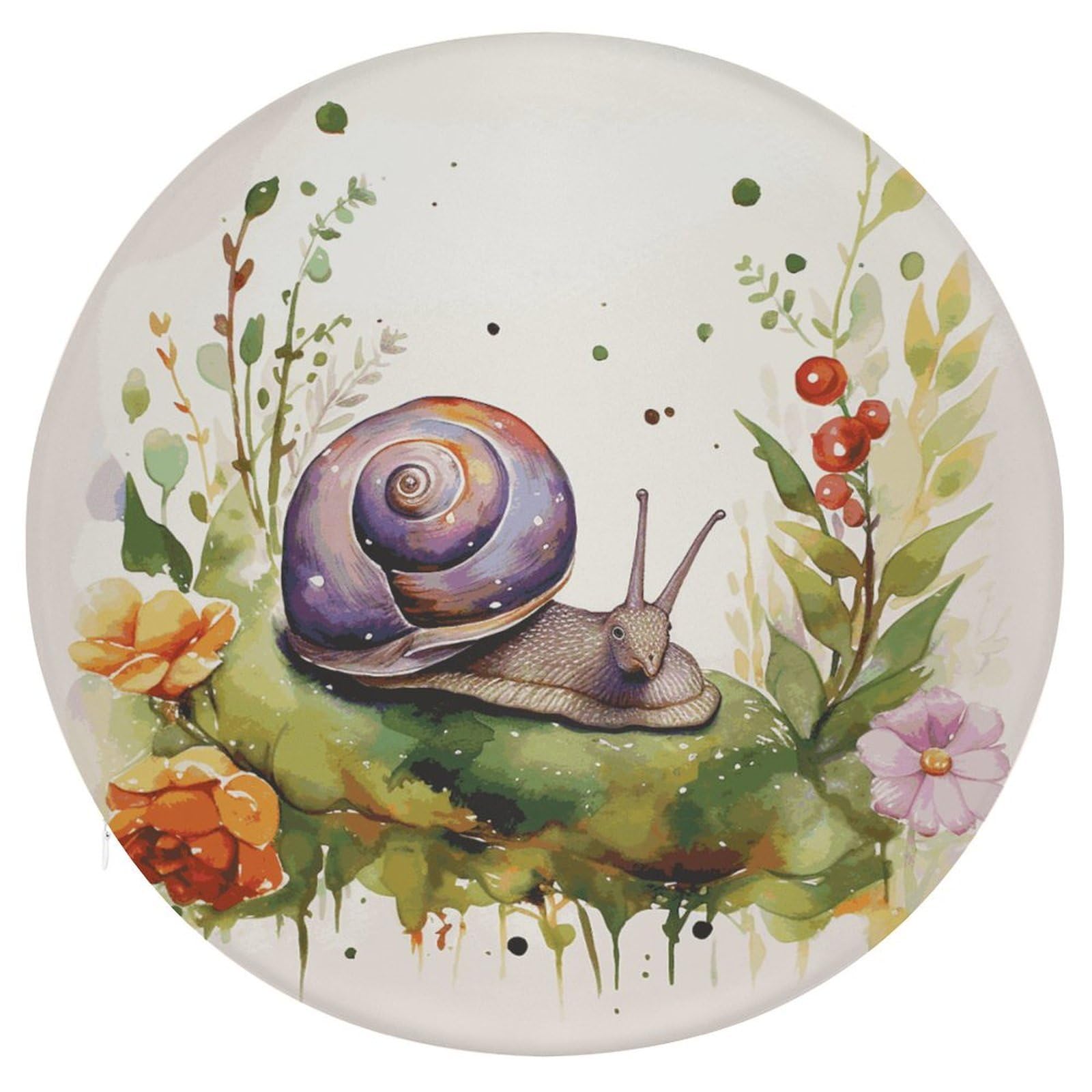 Wsoihfec Style Lovely Snail Seat Cushion Round Chair Pad