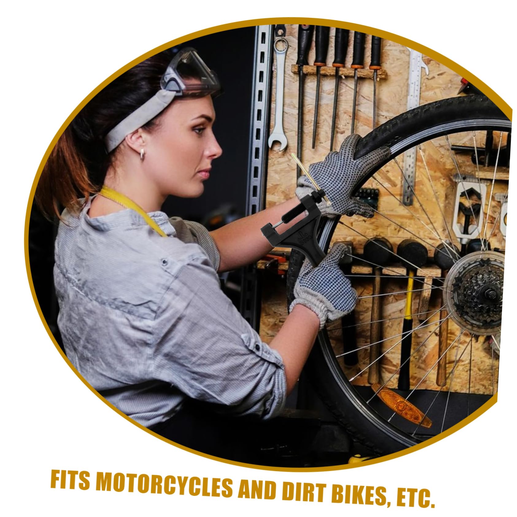 Anneome Kit de Herramientas para Romper Cadenas de Motocicletas Divisor de Cadena de Bicicleta para Reparación Removedor de Eslabones de Cadena de Bicicleta Material de Hierro Fácil de Usar