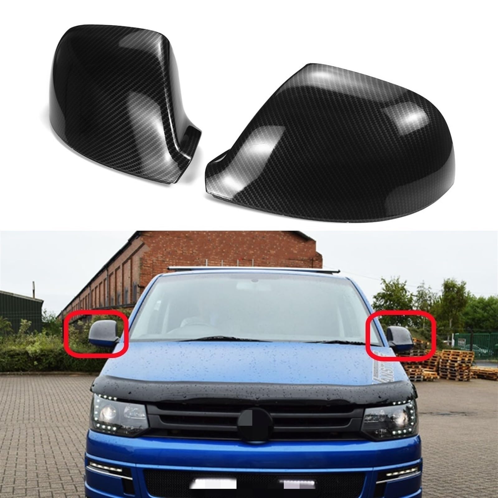 Specchietto retrovisore dell'automobile Per VW Per Transporter T5 .1 2010-2015 T6 2016-2019 Specchietto retrovisore laterale posteriore per auto Coperchio di ricambio(3)