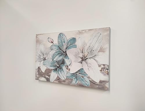 Miniatura 5 de UW UNIWARE THE NAME YOU TRUST 24"x 16" (60 x 40 cm) Concise Modern Design Wood Art Wall PaintingHome Decor made in Italy (Flower2, 24" x 16" (60 x