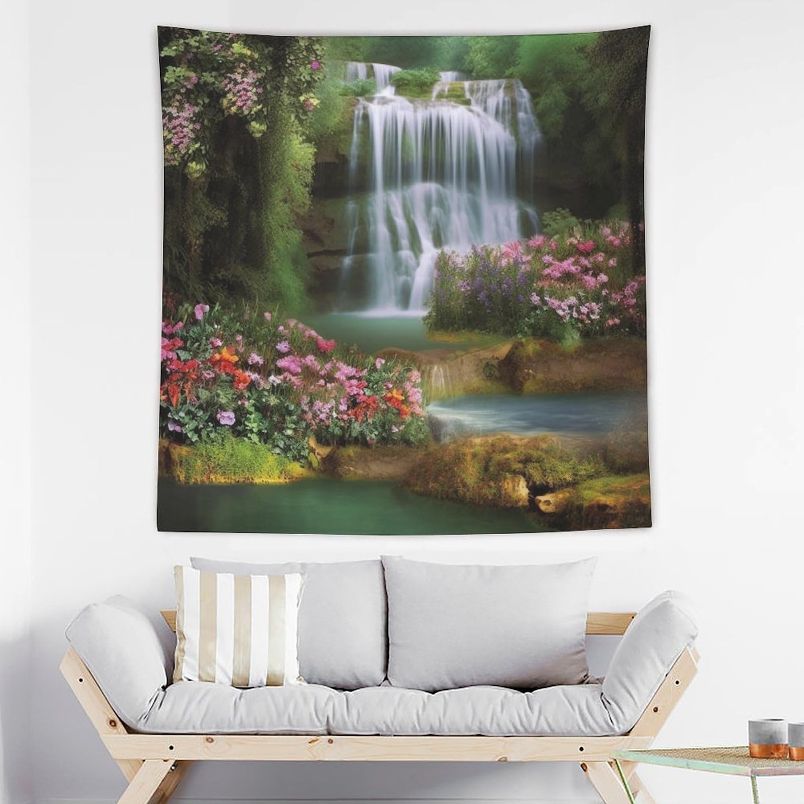 Couverture murale amusante cascade et fleurs pour une ambiance joyeuse - 8