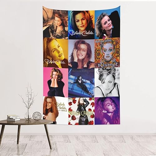 Miniatura 2 de OBLUE Belinda - Tapiz de la cantante Carlisle para colgar en la pared, póster artístico, decoración estética para sala de estar, dormitorio, 60 x 40