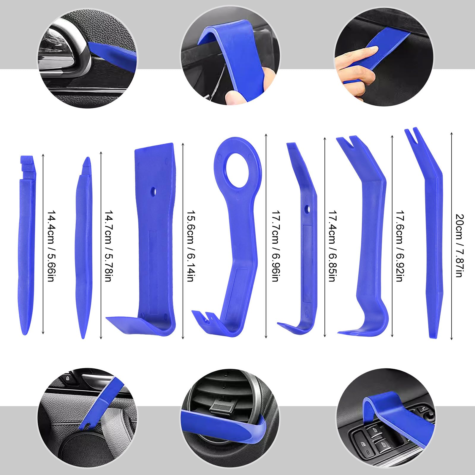 MumdoYAL 12 Utensili a Leva per Auto, Set di spaccature per la rimozione di Rivestimenti Interni dell'auto - Strumenti, Strumento di smontaggio per Auto