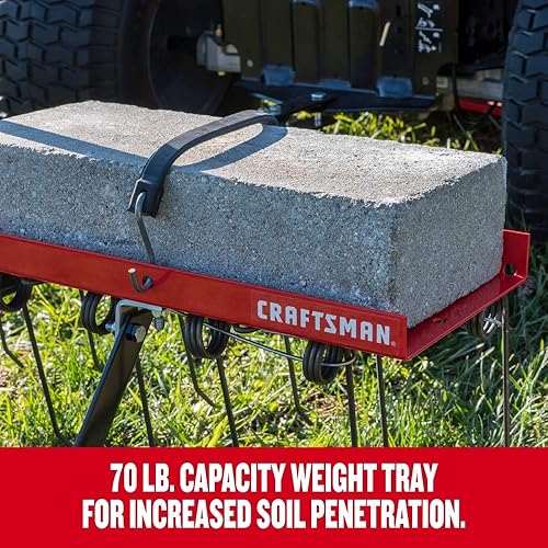 Miniatura 5 de CRAFTSMAN (CMXGZBF7124315), 40 pulgadas de remolque detrás del césped, 20 dientes de acero de resorte duraderos, diseñado para tirar detrás de