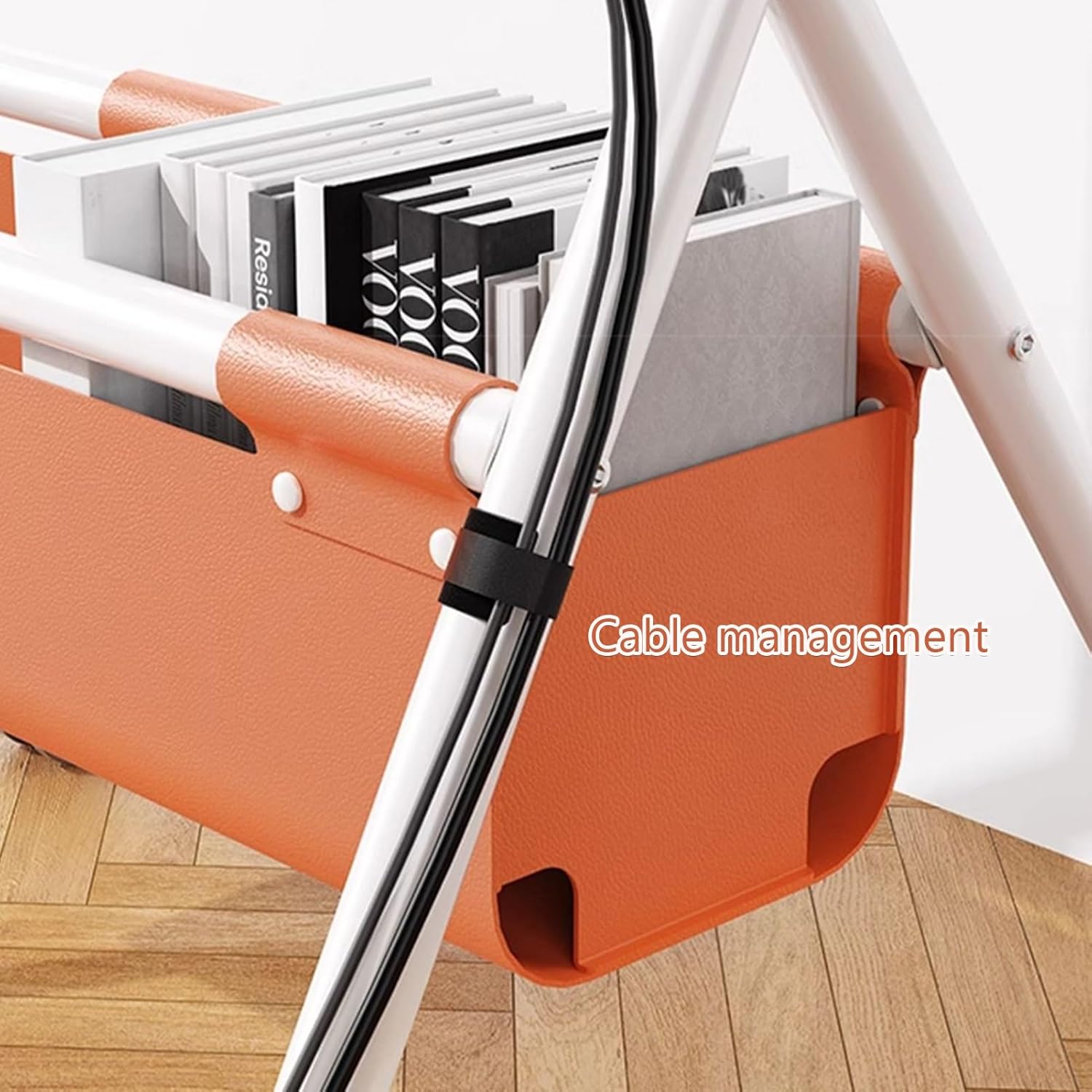 Mobile TV Stand, Rolling TV Stand with Wheels, Mobile TV Cart with Storage Shelves, Rolling TV Cart for 40-75 Inch TV, Floor TV Stand for Bedroom, Office(White)