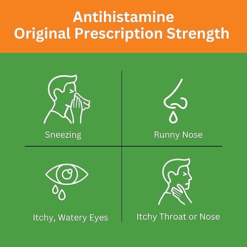 Miniatura 3 de Alivio de la alergia durante todo el día, tabletas de clorhidrato de cetirizina, 10 mg, antihistamínico, 100 unidades
