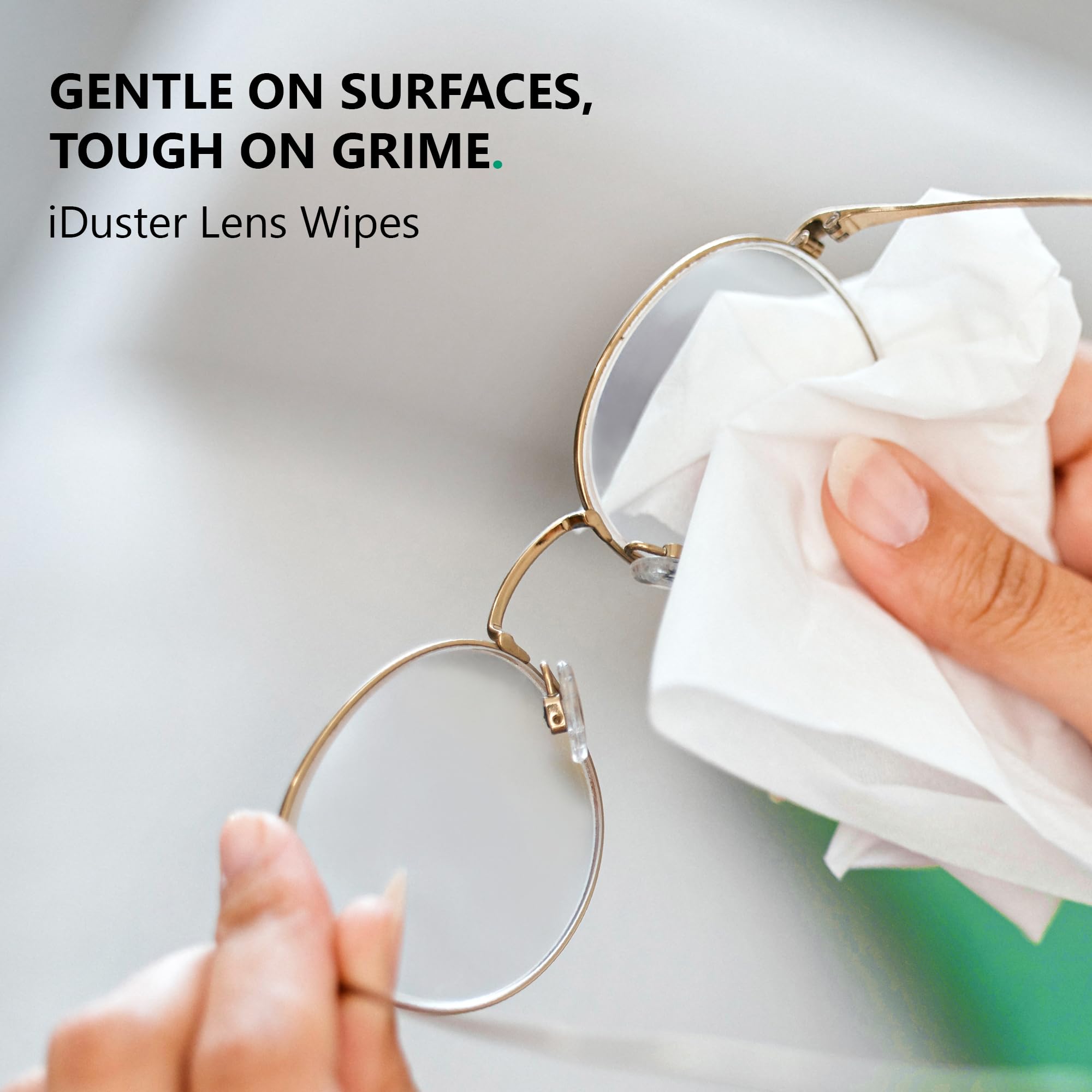 iDuster Toallitas para lentes para lentes, 220 toallitas prehumedecidas envueltas individualmente para gafas, gafas de sol, cámara y pantallas, suaves y portátiles para la limpieza de dispositivos
