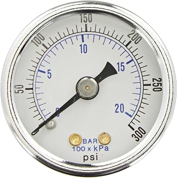 Compressor Gauge 0-300 PSI Compatible with Stanley Bostitch Black N Decker AB-9414744