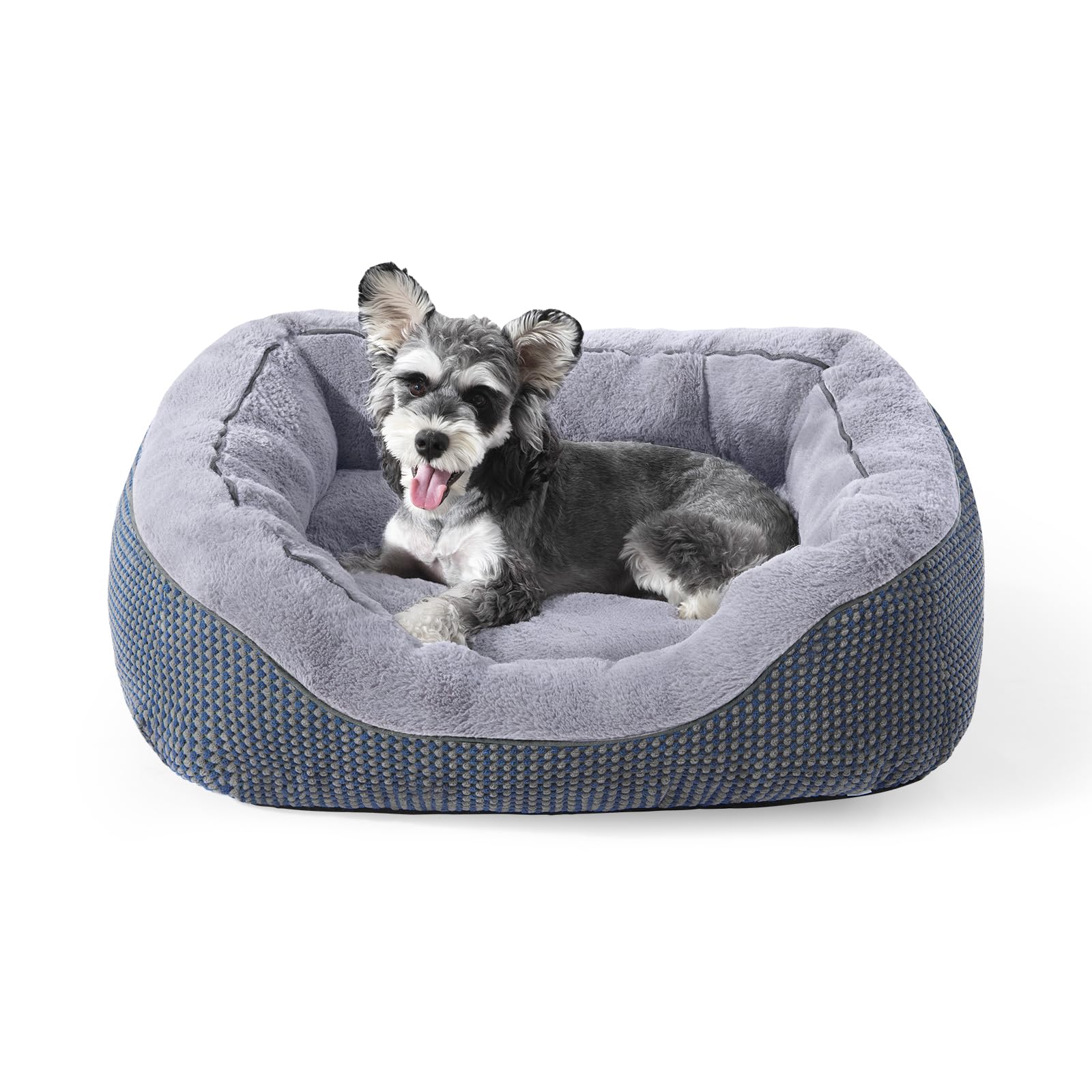 INVENHO Small Dog Bed Washable Orthopedic Calming Warming Durable Pet Bed with Anti-Slip Bottom
