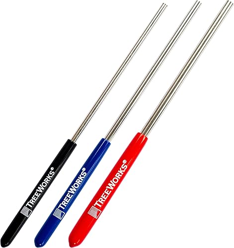 TreeWorks Juego de 3 batidores triangulares de campanillas, fabricados en Estados Unidos, acero inoxidable, accesorios profesionales de percusión