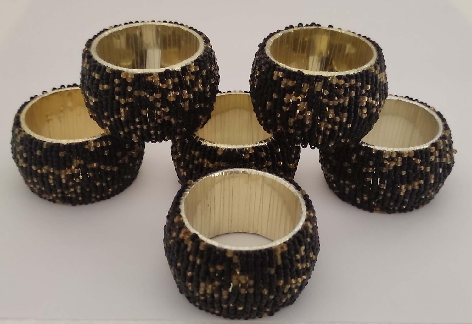 Sharvgun Beaded Napkin Holder Table Decoration Restaurant Napkin Ring Christmas Party
