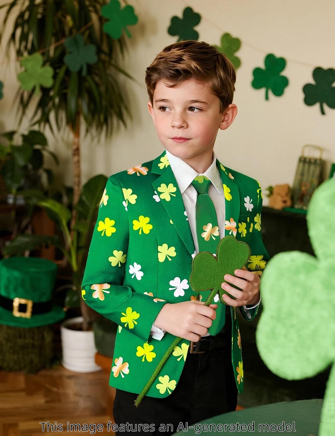 2-Piece Boys St. Patrick's Day Suit Blazer & Tie, 8-16 Years