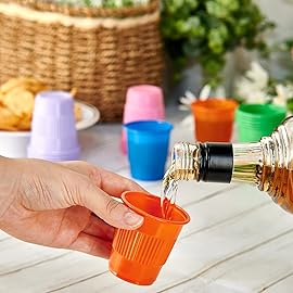 Lilymicky 500 Pack 3 oz Plastic Party Cups, Disposable Bathroom Cups in Assorted Colors Can Be Used for Tasting Jelly Party Shot