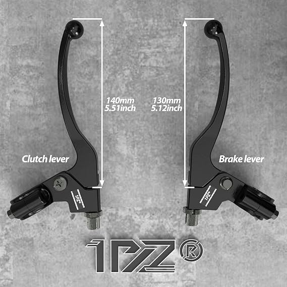 1PZ BL1-M78 Left Right 7/8 22mm Clutch Brake Handle Levers Perch Replacement for Honda CRF50 CRF70 CRF80 CRF100 CRF150 XR50 XR80 XR100 ATC 200m Pit Dirt Bike Motocross Motorcycle Baja Mini Bike MB200