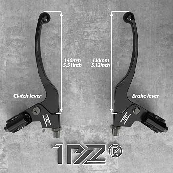 1PZ BL1-M78 Left Right 7/8 22mm Clutch Brake Handle Levers Perch Replacement for Honda CRF50 CRF70 CRF80 CRF100 CRF150 XR50 XR80 XR100 ATC 200m Pit Dirt Bike Motocross Motorcycle Baja Mini Bike MB200