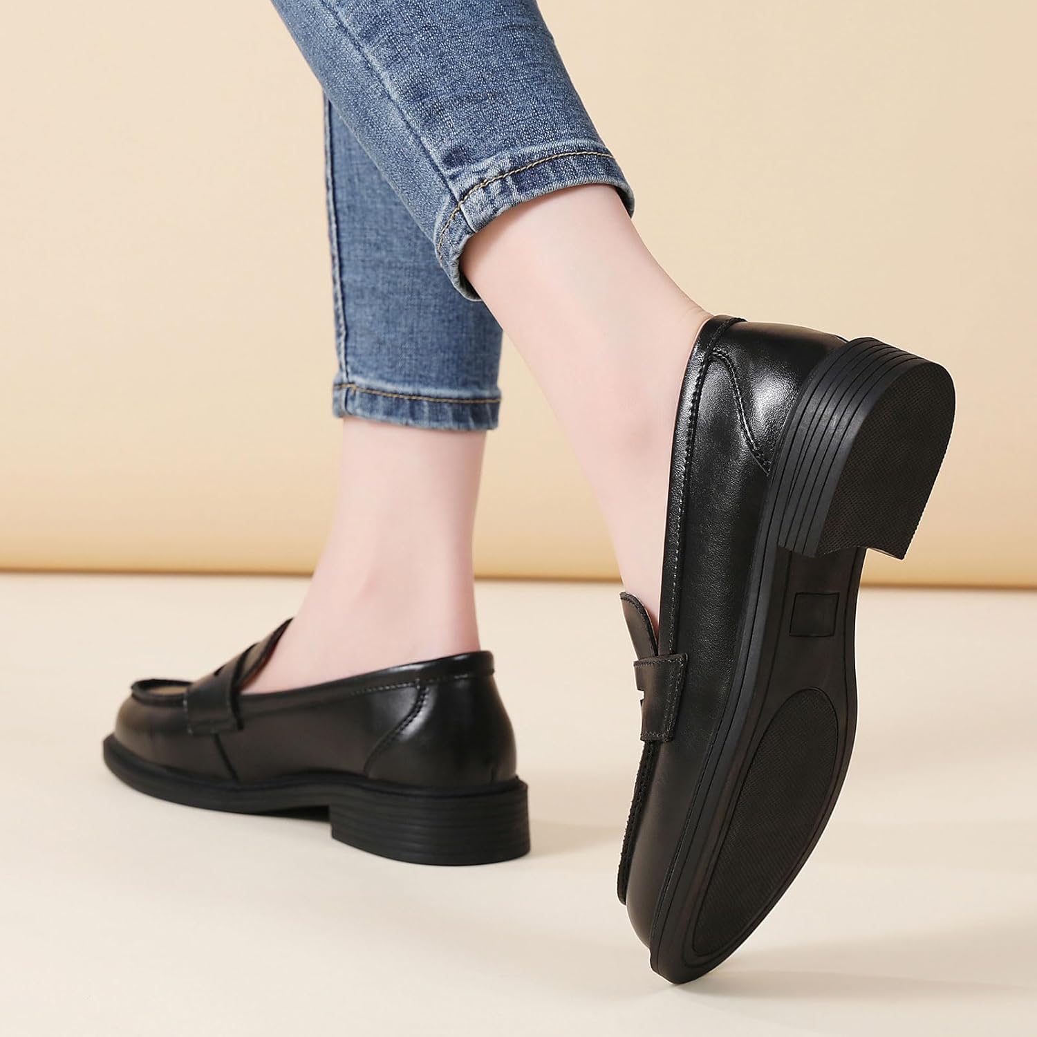 Penny Loafers for Women Non Slip Work Shoes for Women's Loafers & Slip-Ons Ladies Business Casual Shoes Driving Flats - Image 9