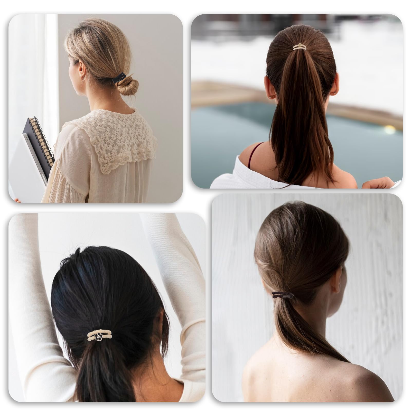Boho-Haargummis Für Damen – 20 Stück, Elastisch, Haarschonend Für Alle Haartypen