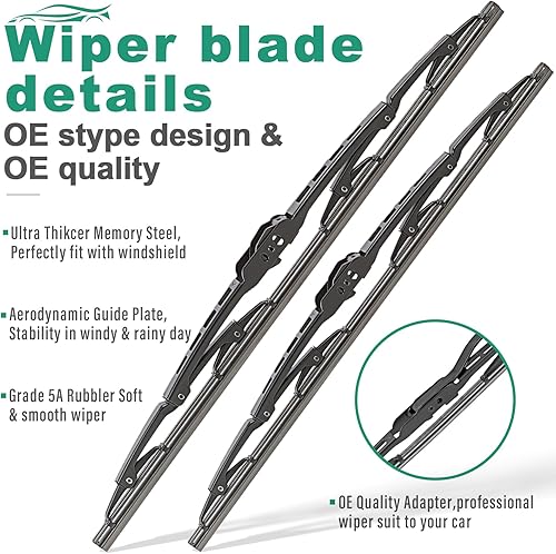 Miniatura 3 de Escobillas de repuesto para limpiaparabrisas de 22 pulgadas y 22 pulgadas para Ford F150 F250 F350 F450 F550 2021-2009 prémium para todo tipo de