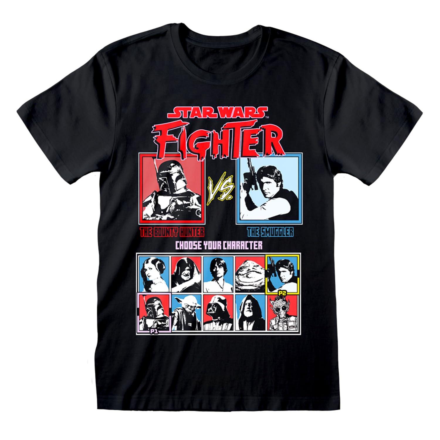 Heroes Inc. Unisex Black Official Star Wars Vs Screen T-Shirt, Small