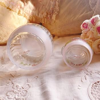 マニーローズ　ガラスキャニスター2点セット キャニスター2セットマニーローズシリーズ