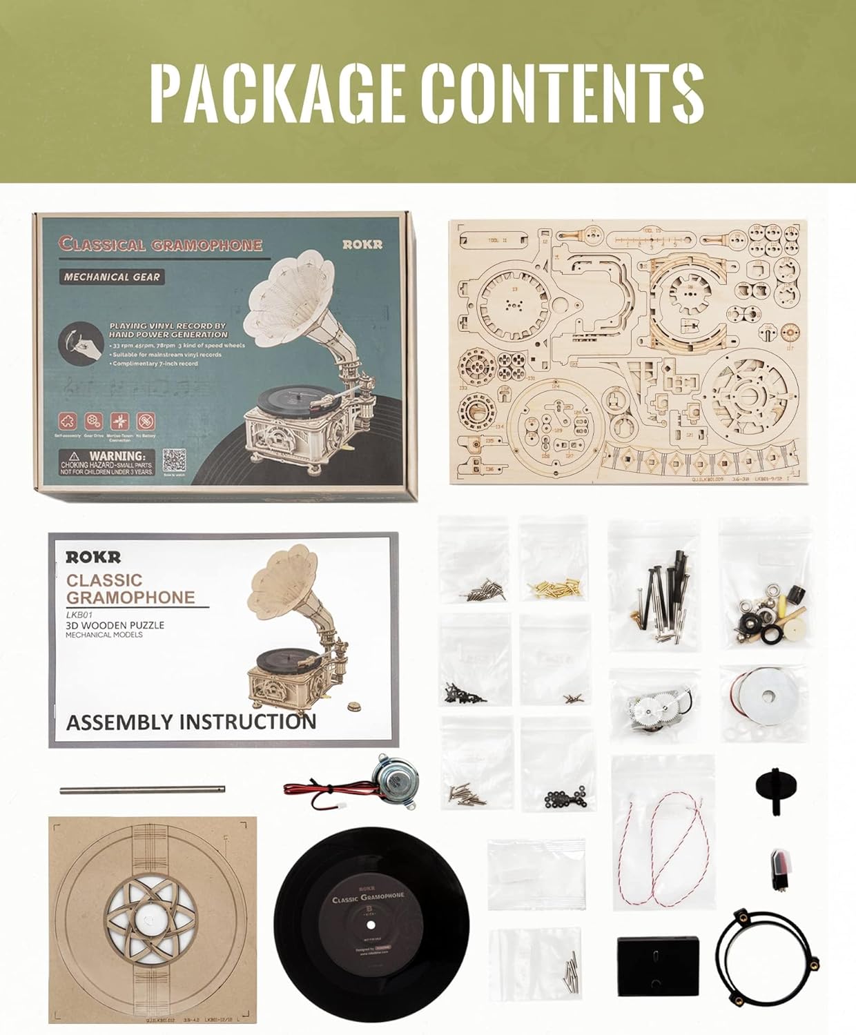 ROKR 3D Wooden Puzzles for Adults-Model Building Kit for Adults to Build-424Pcs DIY Wood Craft Kit-Room Decor for Men and Women - Image 6