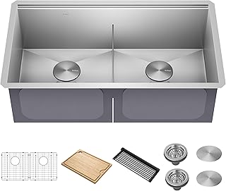 KRAUS Kore 33-Inch Undermount Workstation 16 Gauge Double Bowl Stainless...