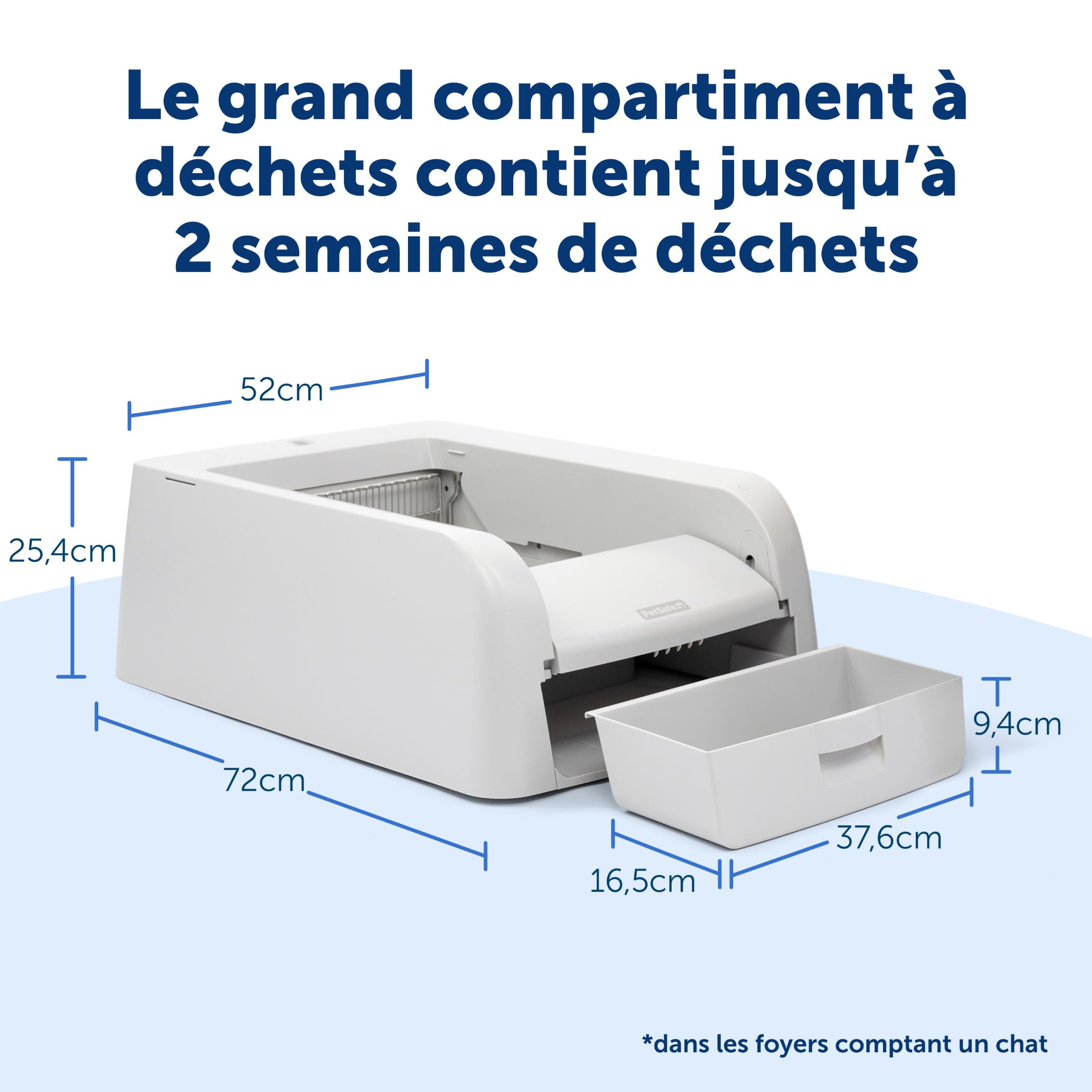 PetSafe - ScoopFree Bac à Litière Autonettoyant - Plus Besoin de Ramasser, Contrôle Odorant Supérieur, Adapté aux Multi-Chats | Plus Besoin de Ramasser, Contrôle Odorant Supérieur, Adapté Multi-Chats