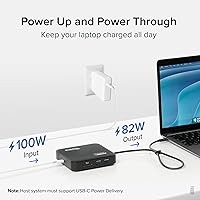 Vista 3 de Plugable Base USB-C DisplayLink 7 en 1 HDMI 4K dual (requiere controlador DisplayLink), carga PD de 100 W, compatible con USB4 y Thunderbolt