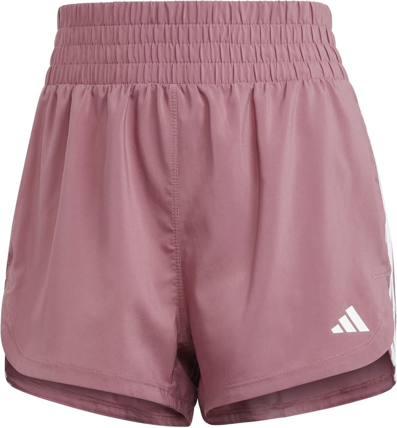Adidas Womens Pacer Training 3-Stripes Woven High-Rise Shorts