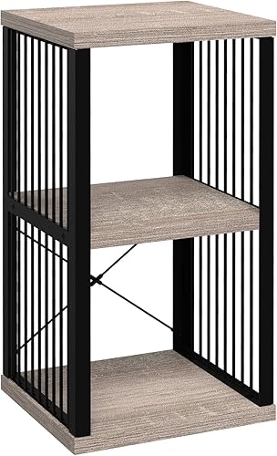 Miniatura 19 de ClosetMaid Estantería organizadora de almacenamiento de 4 cubos, estante de almacenamiento, marco de metal, estantes de madera, fácil montaje,